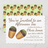 Madeleines Theepartij Verjaardag Bruidsmeisjesfees Kaart (Voorkant / Achterkant)