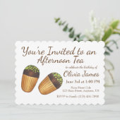 Madeleines Theepartij Verjaardag Bruidsmeisjesfees Kaart (Staand voorkant)