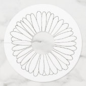 Madelief Bloem Bloemen Tuinfeest Bloemstuk Wijnglaslabel (Voorkant)