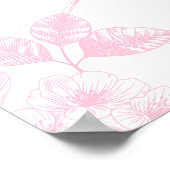 madeliefje | Aangepaste Roze Teddybeer Nursery Des Poster (Hoek)