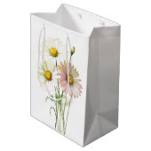 Madeliefje Aquarel Bloem Modern Professioneel Medium Cadeauzakje (Achterkant Gekanteld)