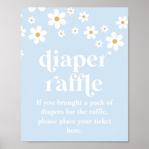 Madeliefje Baby Shower Luier Raffle bord Poster