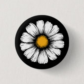 Madeliefje Bloei Ronde Button 3,2 Cm (Voorkant)