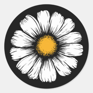 Madeliefje Bloei Ronde Sticker