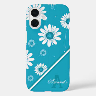 Madeliefje Bloeit: Minimalistisch Bloempatroon iPhone 16 Hoesje
