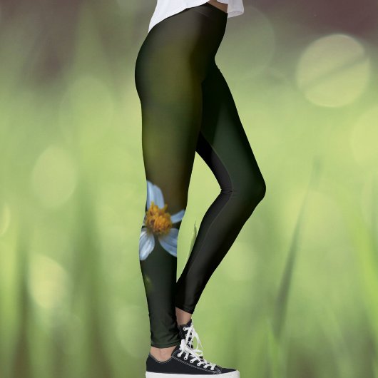 Madeliefje Bloem Donkergroen Leggings