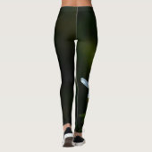 Madeliefje Bloem Donkergroen Leggings (Achterkant)