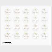 Madeliefje Bloem Elegant Schattig Wit Boho Ronde Sticker (Vel)
