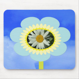 madeliefje bloem en blauwe lucht muismat