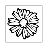 Madeliefje Bloem Illustratie                       Rubberstempel (Afrduk)