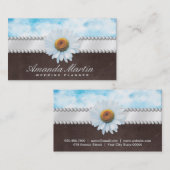 Madeliefje Bloem | Lint en Parels Visitekaartje (Voorkant / Achterkant)