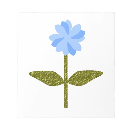 Madeliefje Bloem Mooie Blauwe Notitieblok (Voorkant)