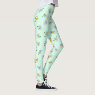 Madeliefje Bloem Schattig Bloemmotief Pastel Patro Leggings