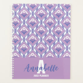Madeliefje Bloem Streep Patroon Lila Lavendel Blau Planner