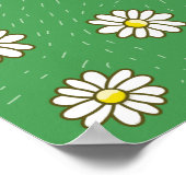 Madeliefje bloempatroon poster (Hoek)