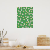 Madeliefje bloempatroon poster (Keuken)