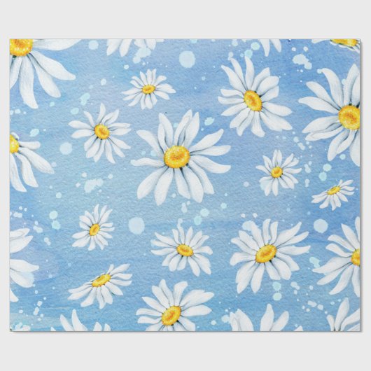 madeliefje cadeaupapier (Vlak)