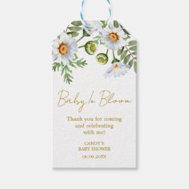 Madeliefje Dank je baby shower cadeau etiketten Cadeaulabel