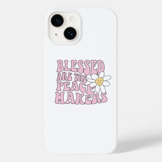 Madeliefje en vredestichters slogan Case-Mate iPhone case (Achterkant)