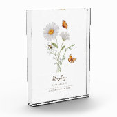 Madeliefje Geboortemaand Bloem Fotoblokken (Links)