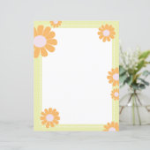 Madeliefje Groen Oranje (Staand voorkant)