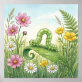 Madeliefje Kleine Insecten Kinderkamer Poster (Voorkant)