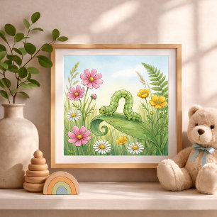 Madeliefje Kleine Insecten Kinderkamer Poster