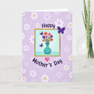 Madeliefje Lavendel Patroonkaart Kaart