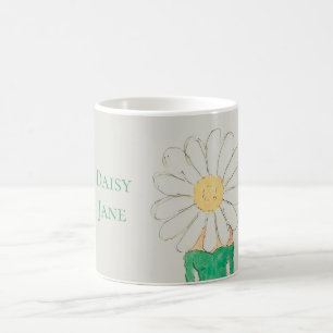 Madeliefje Meisje Groene Jurk Koffiemok