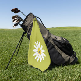 Madeliefje met eerste limoengroen golfhanddoek