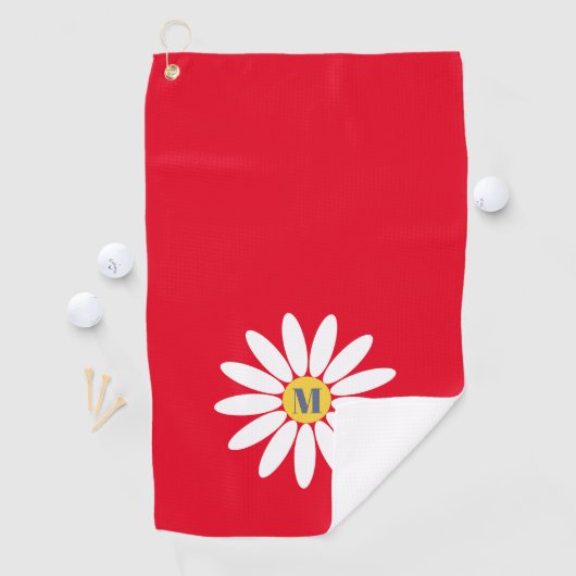 Madeliefje met initiaal golfhanddoek (Insitu)