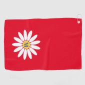 Madeliefje met initiaal golfhanddoek (Horizontaal)