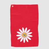 Madeliefje met initiaal golfhanddoek (Voorkant)