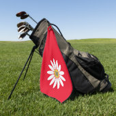 Madeliefje met initiaal golfhanddoek (Groen)