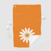 Madeliefje met initiaal Oranje Golfhanddoek (Insitu)