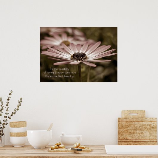 Madeliefje met Inspirerende Citaten Poster (Keuken)