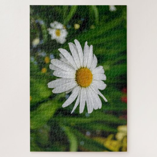 Madeliefje met waterpuzzel legpuzzel (Verticaal)