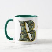 Madeliefje Monogram Initiaal B Gepersonaliseerd Mok (Links)