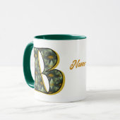 Madeliefje Monogram Initiaal B Gepersonaliseerd Mok (Voorkant links)