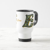 Madeliefje Monogram Initiaal E Gepersonaliseerd Reisbeker (Voorkant rechts)
