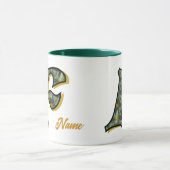 Madeliefje Monogram Initiaal F Gepersonaliseerd Mok (Midden)