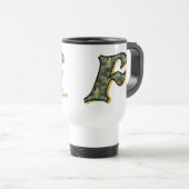 Madeliefje Monogram Initiaal F Persoonlijk Reisbeker (Voorkant rechts)