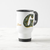 Madeliefje Monogram Initiaal G Gepersonaliseerd Reisbeker (Voorkant rechts)