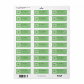Madeliefje Monogram Retouradres Labels Madeliefjes (Full Sheet)