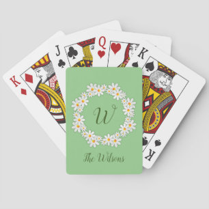 Madeliefje Monogram Verpakkings Bloemen Pokerkaarten