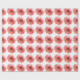 Madeliefje mooie aquarel madeliefjes roze cadeaupapier