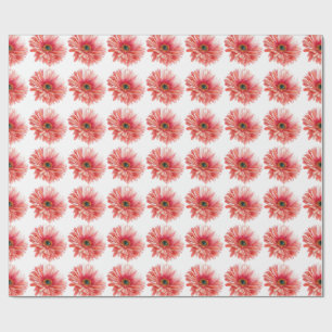 Madeliefje mooie aquarel madeliefjes roze  cadeaupapier