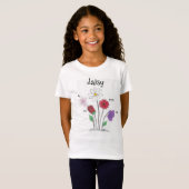 Madeliefje Naam Meisjes T-Shirt (Voorkant volledig)