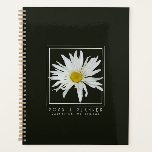 Madeliefje Persoonlijk Zwart Planner (Voorkant)
