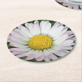 madeliefje ronde kartonnen onderzetter (Gebogen)